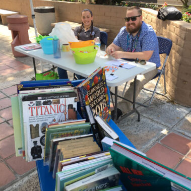 Passing out books