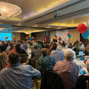 rowd shot of Joanne Spring being honored as the 2020 Literacy Legacy Award Winner