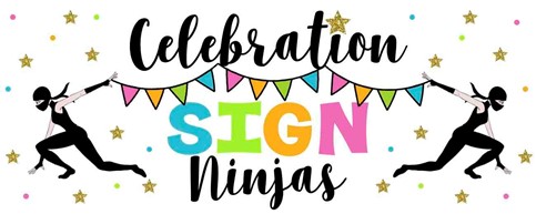 Celebration Sign Ninjas logo.