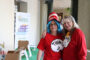 Diane Balsamo and Janet Cerswell dressed up a Thing 1 and Thing 2 from Cat In The Hat books.