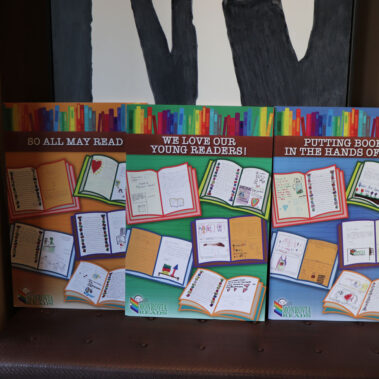 Testimonials of kids handwritten displayed on a boards.